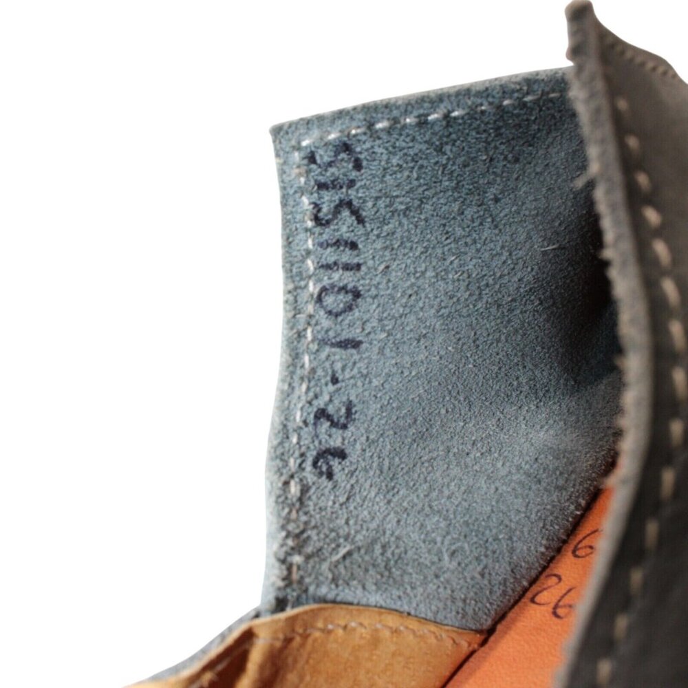 Turkish Size EU 41 US 10.5 Blue Suede Leather Handmade Loafer Slip On Shoes - Picture 10 of 12